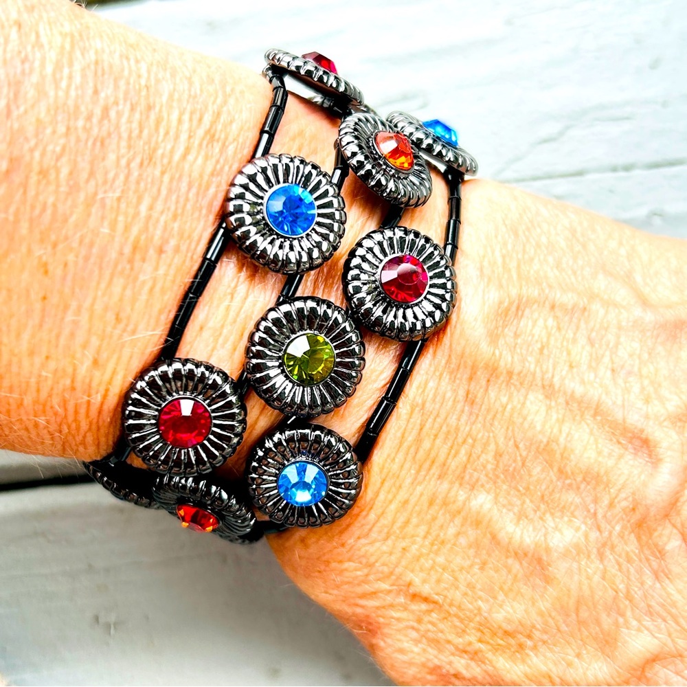 Vintage QVC Joan Rivers Classics Collection Bright Colorful Stretch Bracelet